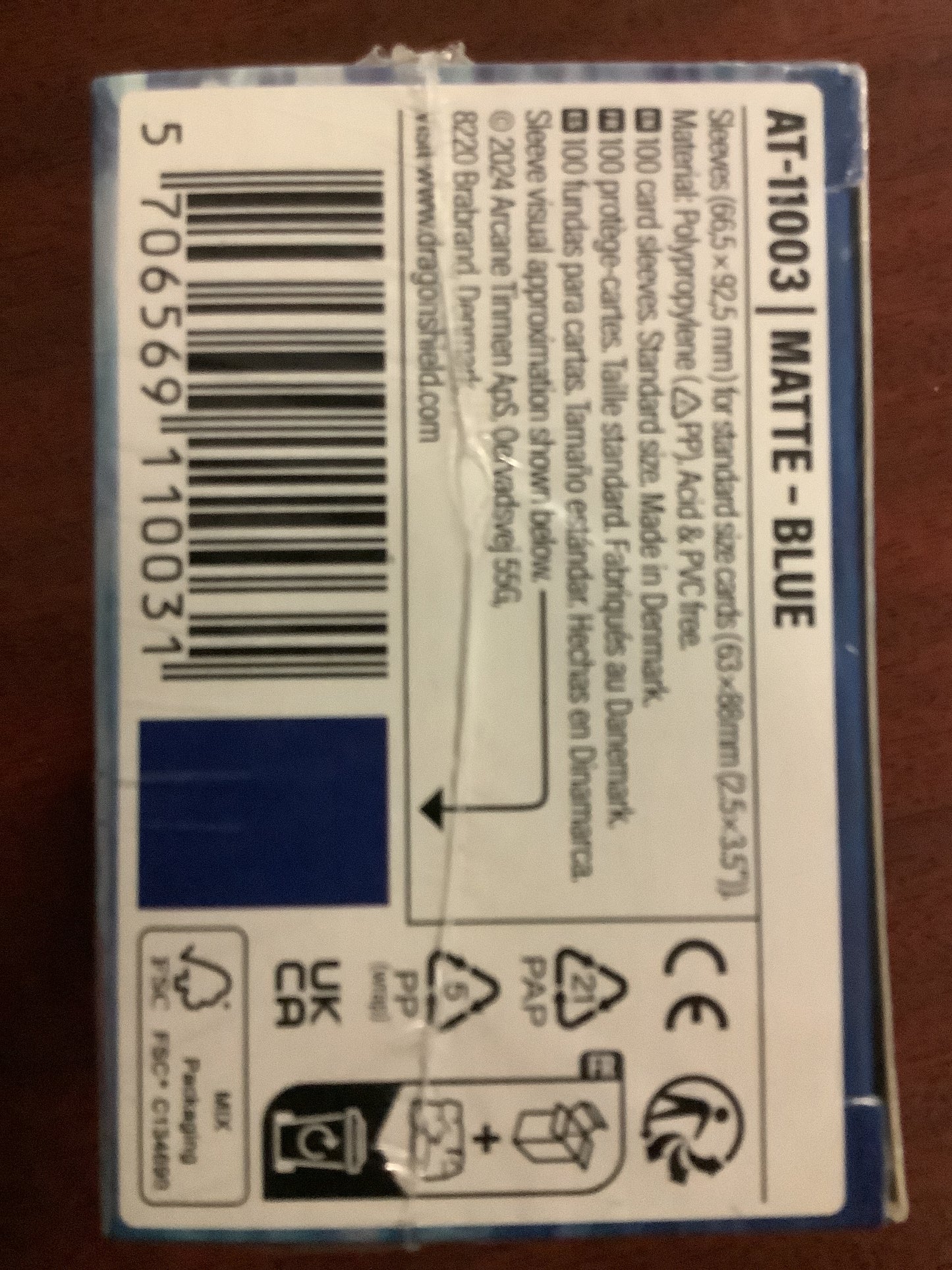 Dragon Shield - Blue 100 matte sleeves