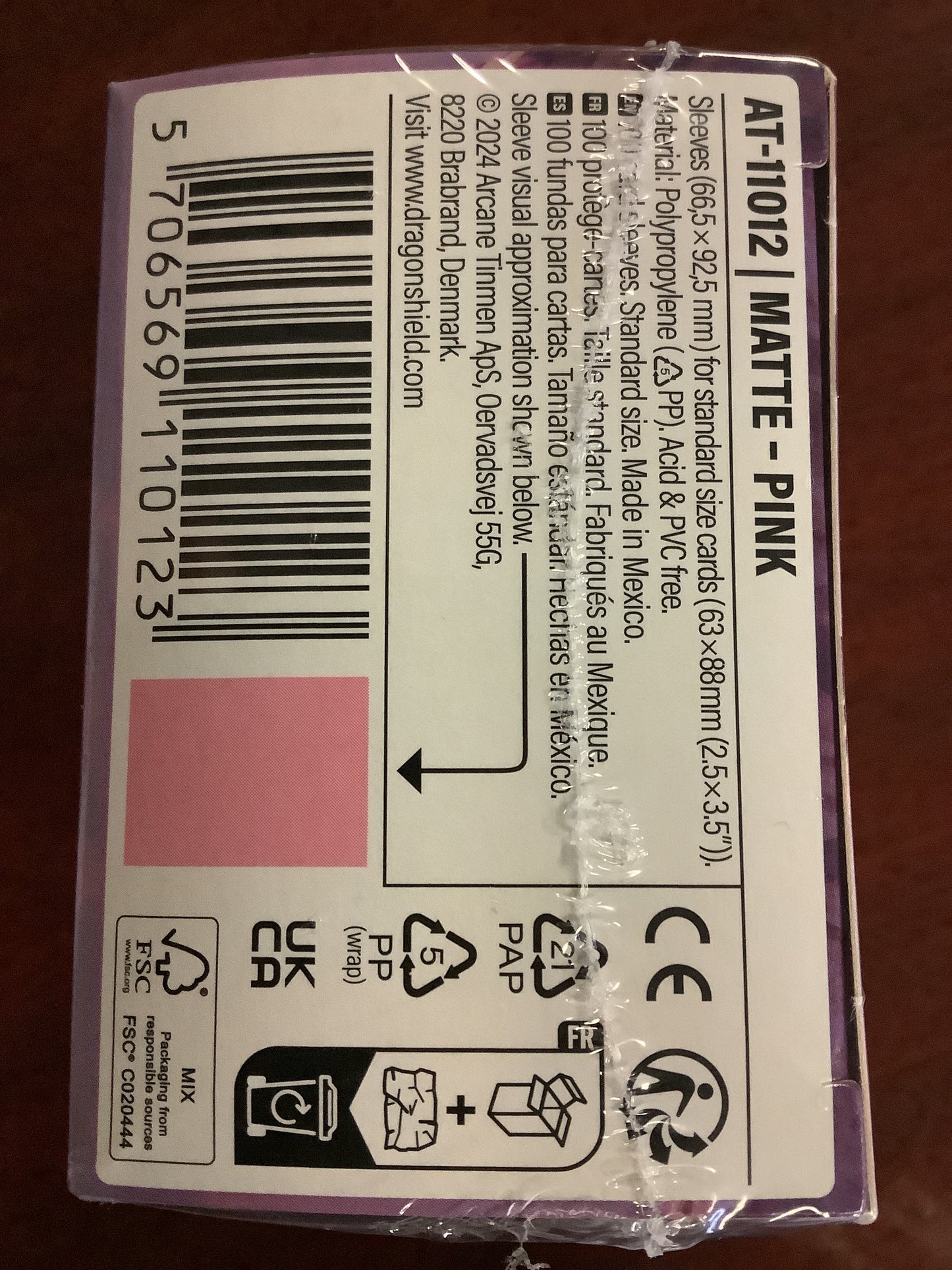 Dragon Shield - Pink 100 matte sleeves