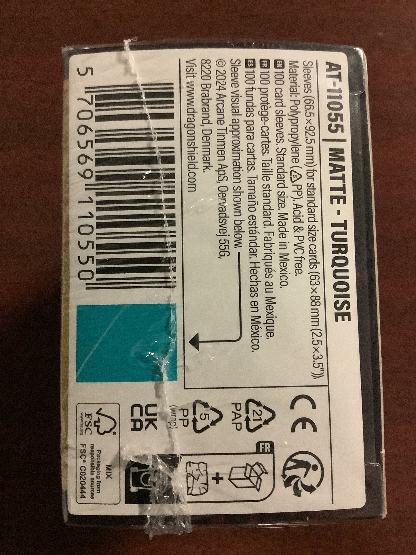 Dragon Shield - Turquoise 100 matte sleeves