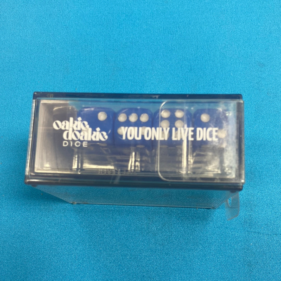 Oakie Doakie Dice - D6 16mm - 12 Dice Solid, Blue