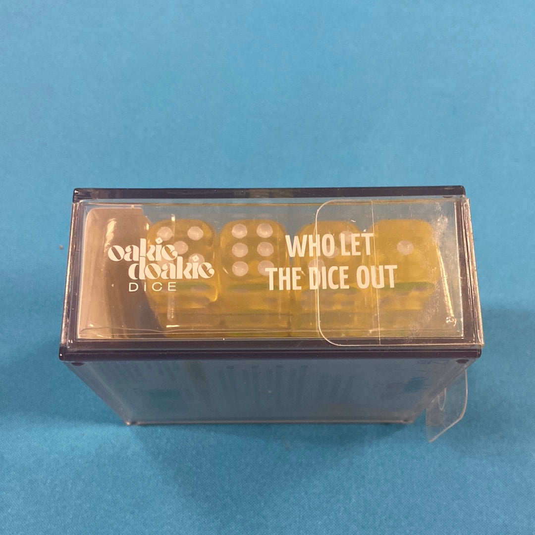 Oakie Doakie Dice - D6 16mm - 12 Dice Translucent, Yellow