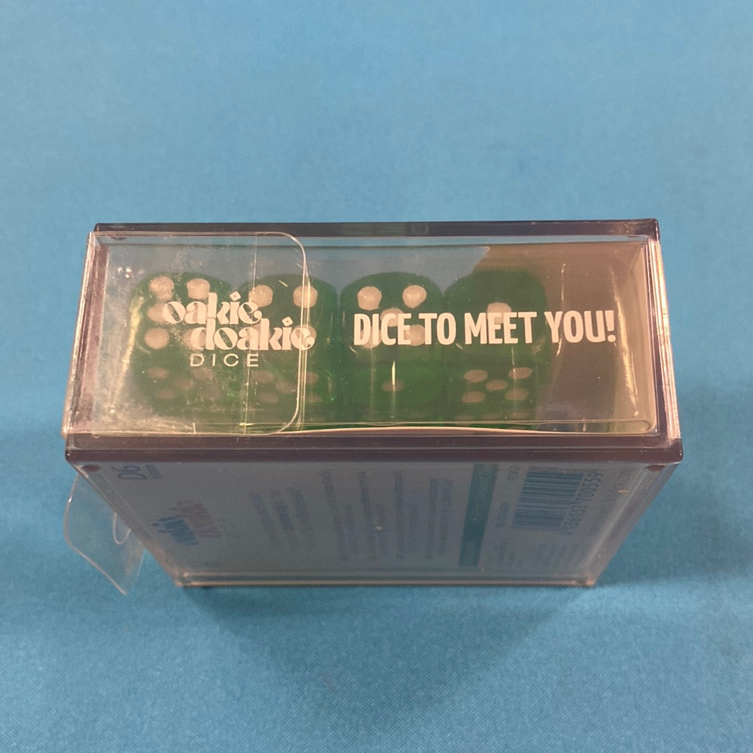 Oakie Doakie Dice - D6 16mm - 12 Dice Translucent, Green