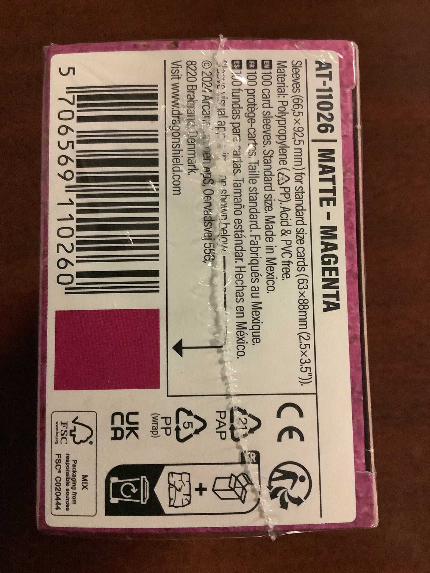 Dragon Shield - Magenta 100 matte sleeves