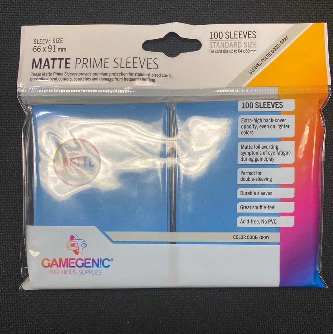 Blue - GameGenic Matte Prime Sleeves - 100 Sleeves Standard Size 66 X 91 mm