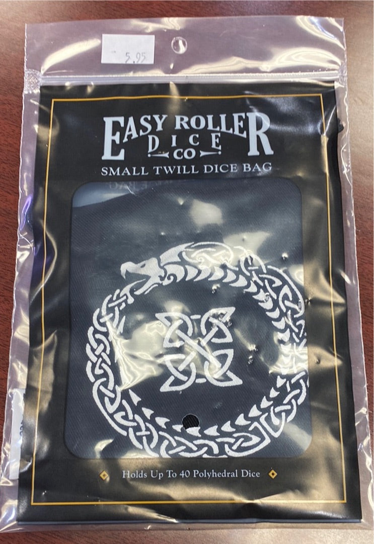 Small Twill Dice Bag - Ouroboros Design- Easy Roller Dice Co